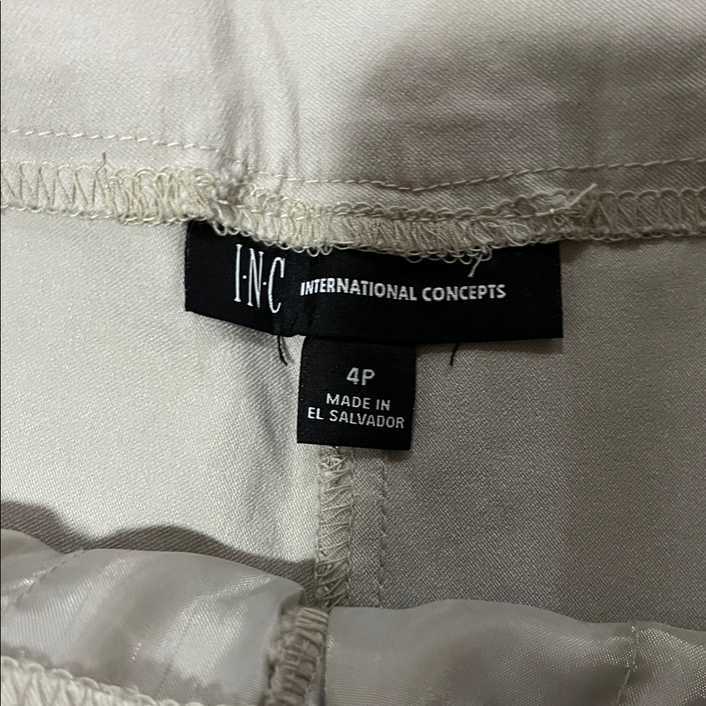 INC International Concepts Women's Cream High Waist Shorts - Picture 3 of 6